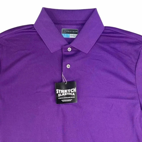 PGA Tour Airflux Polyester Stretch Men’s Golf Polo - Picture 3 of 7